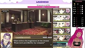 LewdNeko, the VTuber, indulges in an erotic video game