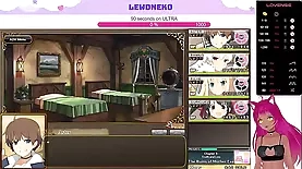 LewdNeko VTuber's erotic adventure with Evenicle and moaning sounds
