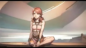 Redhead Oerba Dia Vanille in AI-created erotic Final Fantasy XIII fan art