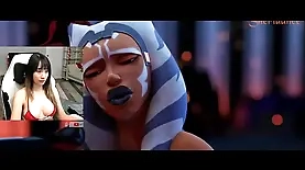 Star Wars-inspired Asian girlfriend in amateur anime video