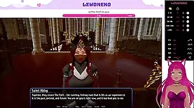LewdNeko's sensual maid in a hotel-themed hentai game