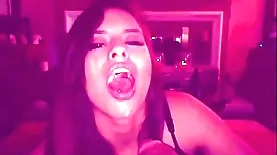 Bella Drea's amateur deepthroat and cum swallowing skills