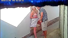 Secret outdoor rendezvous: Passionate couple captured on camera