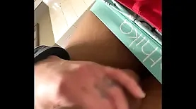 Mature black man teases with his big cock in homemade video